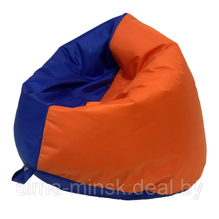 Кресло-мешок «Кроха», ширина 70 см, высота 80 см, цвет оранжево-васильковый, плащёвка - фото 4 - id-p198078127