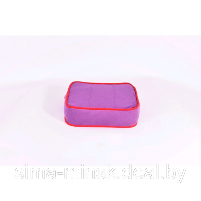 Подушка-пуф передвижной «Моби», размер 40 × 40 см, фиолетовый/красный, велюр - фото 1 - id-p198078205