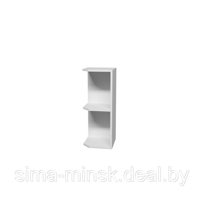 Шкаф навесной Лариса 300х300х720 завершающий открытый белый - фото 1 - id-p198076256