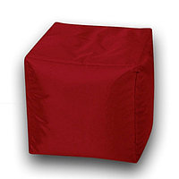 Пуфик Куб 45 см, ткань оксфорд, цвет бордовый