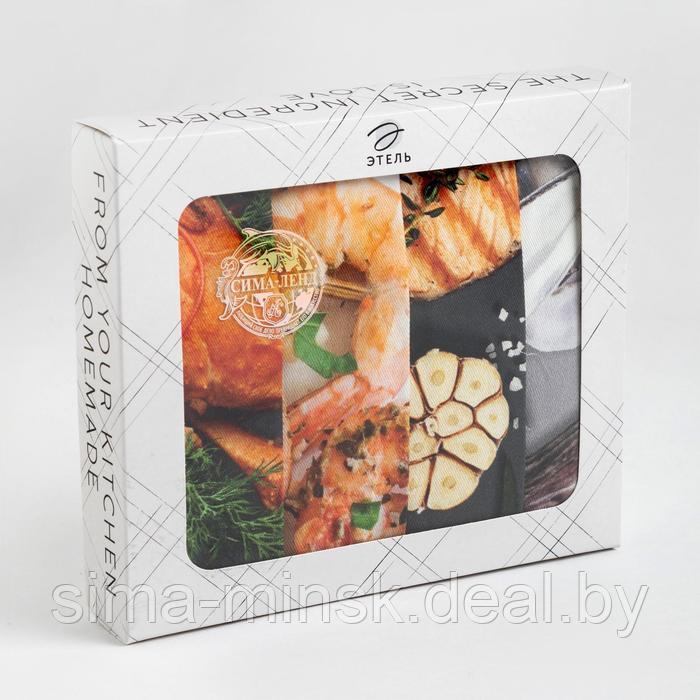 Набор полотенец "Этель" Fish dish 4 шт, 100% хлопок - фото 10 - id-p198074502
