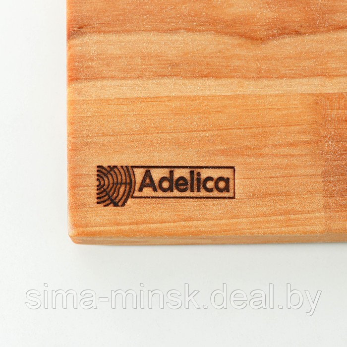 Доска разделочная с упором Adelica «Мастер шеф», 30×20×1,8 см, пропитано минеральным маслом, берёза - фото 4 - id-p198072090