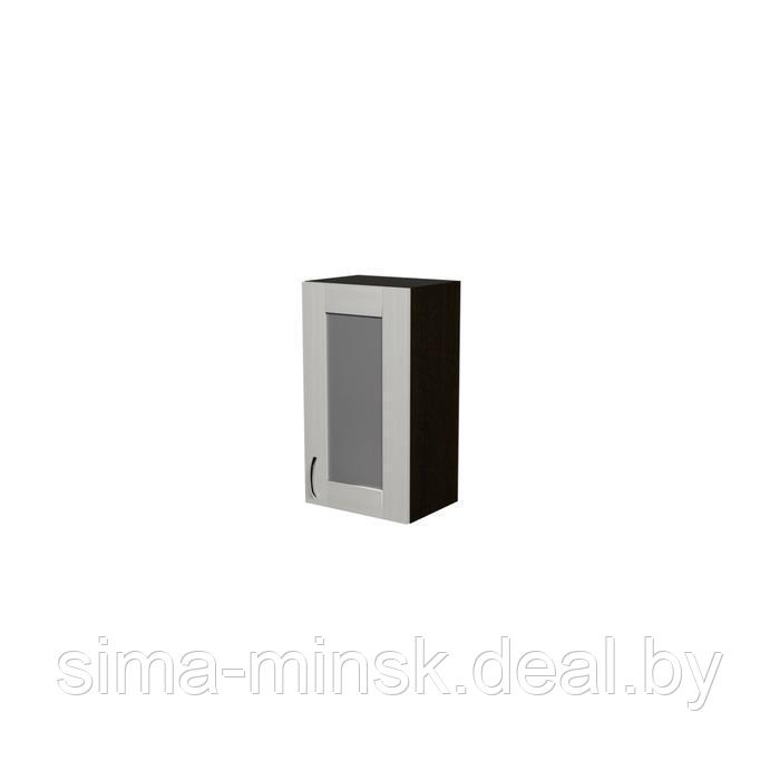Шкаф навесной Полина 400х300х720 с витриной венге/бодега - фото 1 - id-p198076570
