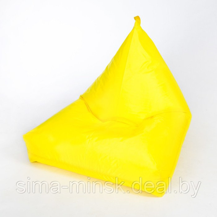 Кресло-мешок «Пирамида», ширина 90 см, высота 85 см, цвет жёлтый, плащёвка - фото 1 - id-p198078619