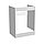 Стол под накладную мойку, 600 × 462 × 820 мм, цвет белый / венге, фото 3
