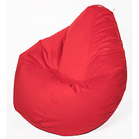 Кресло-мешок «Груша» большая, диаметр 90 см, высота 135 см, цвет красный, велюр