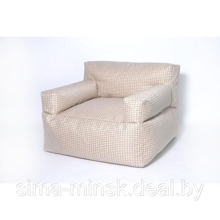 Кресло бескаркасное «Уют», размер 80x90 см, цвет бежевый , рогожка - фото 2 - id-p198079125