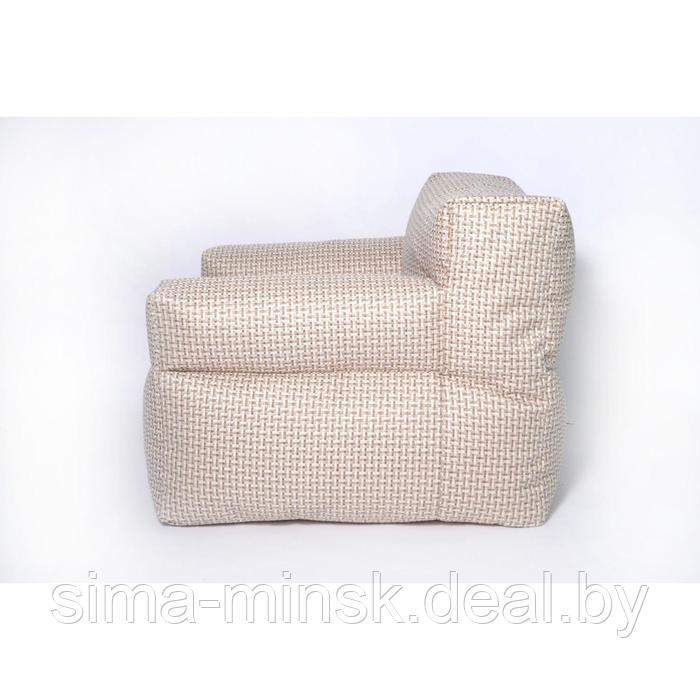 Кресло бескаркасное «Уют», размер 80x90 см, цвет бежевый , рогожка - фото 3 - id-p198079125