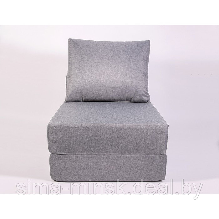 Кресло-кровать «Прайм» с матрасиком, размер 75×100 см, цвет серый, рогожка, велюр - фото 3 - id-p198079169