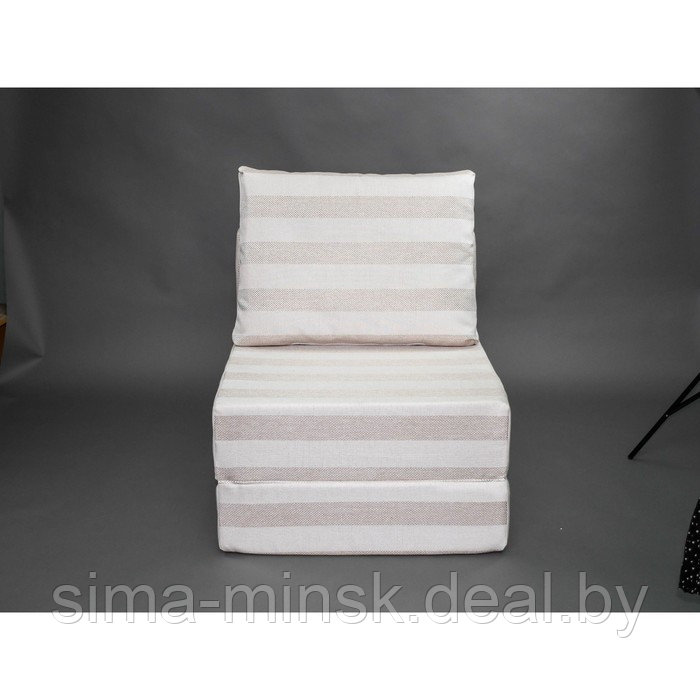 Бескаркасное кресло-кровать «Окта», размер 75x100x75 см, рогожка, молочная полоса - фото 6 - id-p198079176