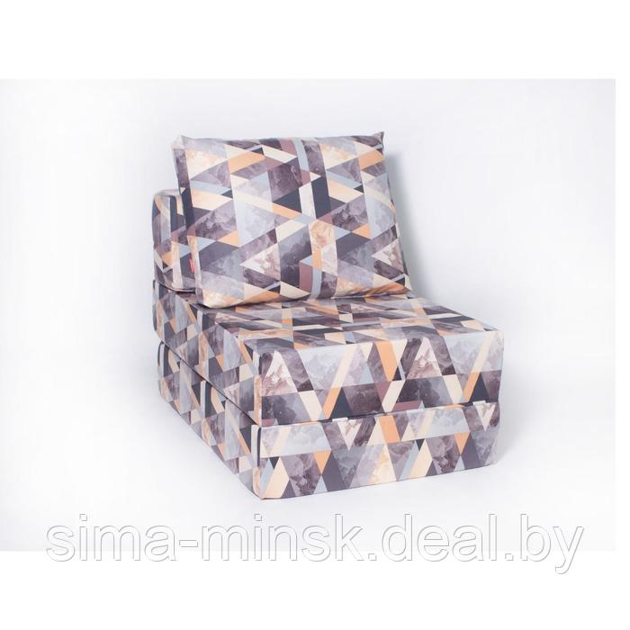 Кресло-кровать «Окта», размер 75x100 см, цвет сноу браун, велюр - фото 1 - id-p198079193