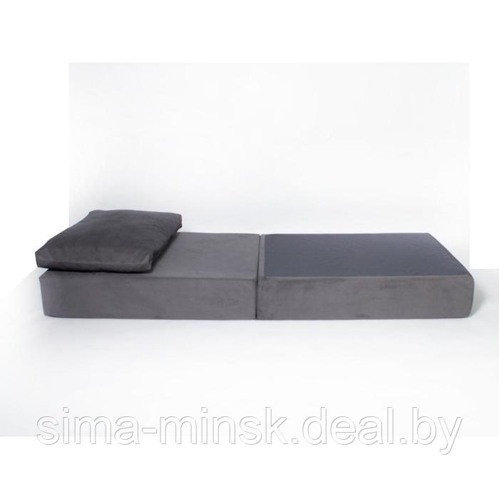 Кресло-кровать «Окта», размер 75x100 см, цвет серый, велюр - фото 3 - id-p198079197