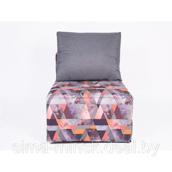 Кресло-кровать «Харви» с накидкой-матрасиком, размер 75×100 см, цвет серый, манговый - фото 2 - id-p198079202