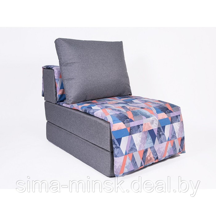 Кресло-кровать «Харви» с накидкой-матрасиком, размер 75×100 см, цвет серый, деним - фото 1 - id-p198079204