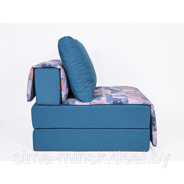 Кресло-кровать «Харви» с накидкой-матрасиком, размер 75×100 см, цвет морской, деним - фото 3 - id-p198079205