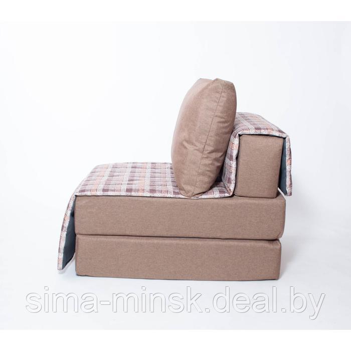 Кресло - кровать бескаркасное «Харви» с накидкой - матрасиком, размер 75 x 100 x 90 см, цвет коричневый - фото 2 - id-p198079206