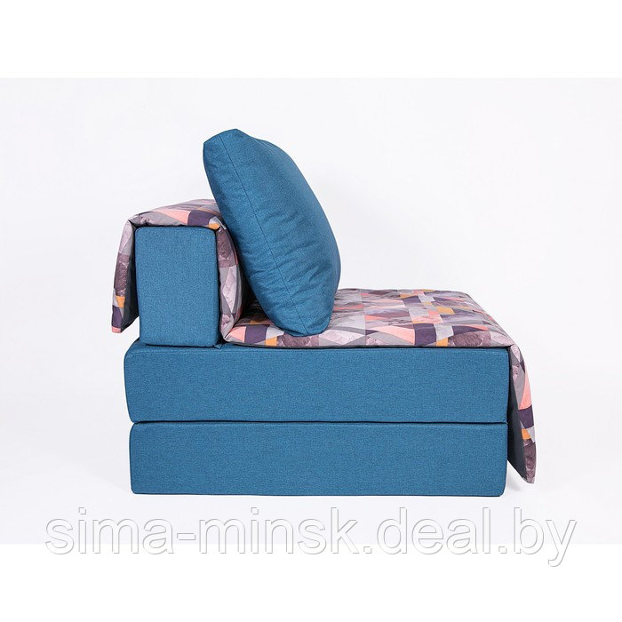 Кресло-кровать «Харви» с накидкой-матрасиком, размер 75×100 см, цвет морской, манговый - фото 3 - id-p198079207