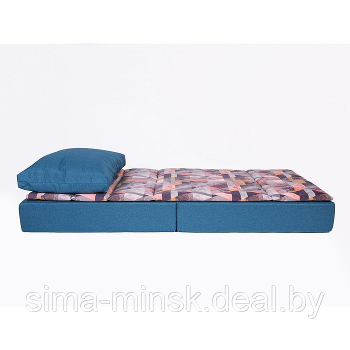 Кресло-кровать «Харви» с накидкой-матрасиком, размер 75×100 см, цвет морской, манговый - фото 4 - id-p198079207