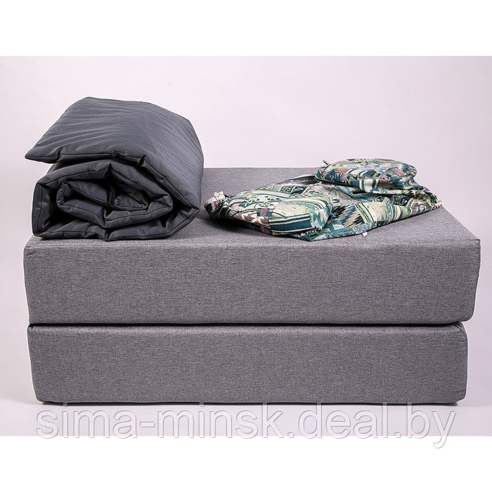 Кресло-кровать «Прайм» с матрасиком, размер 75×100 см, цвет сиреневый, рогожка, велюр - фото 2 - id-p198079214