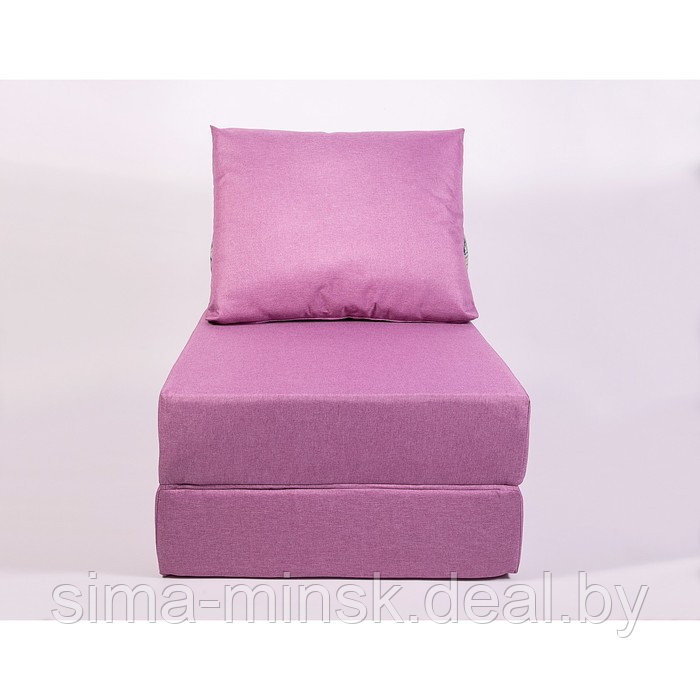 Кресло-кровать «Прайм» с матрасиком, размер 75×100 см, цвет сиреневый, рогожка, велюр - фото 4 - id-p198079214
