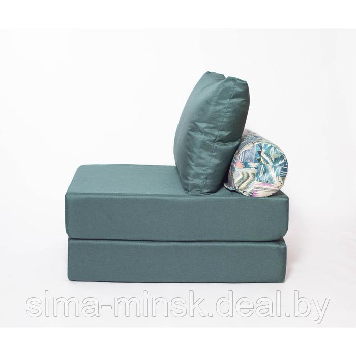 Кресло - кровать бескаркасное «Прайм» с накидкой-матрасиком, размер 75 x 100 x 90 см, цвет малахитовый - фото 2 - id-p198079216