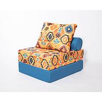 Кресло - кровать бескаркасное «Прайм» с накидкой - матрасиком, размер 75 x 100 x 90 см, принт мехико жёлтый