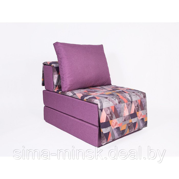 Кресло-кровать «Харви» с накидкой-матрасиком, размер 75×100 см, цвет сиреневый, манговый - фото 1 - id-p198079226