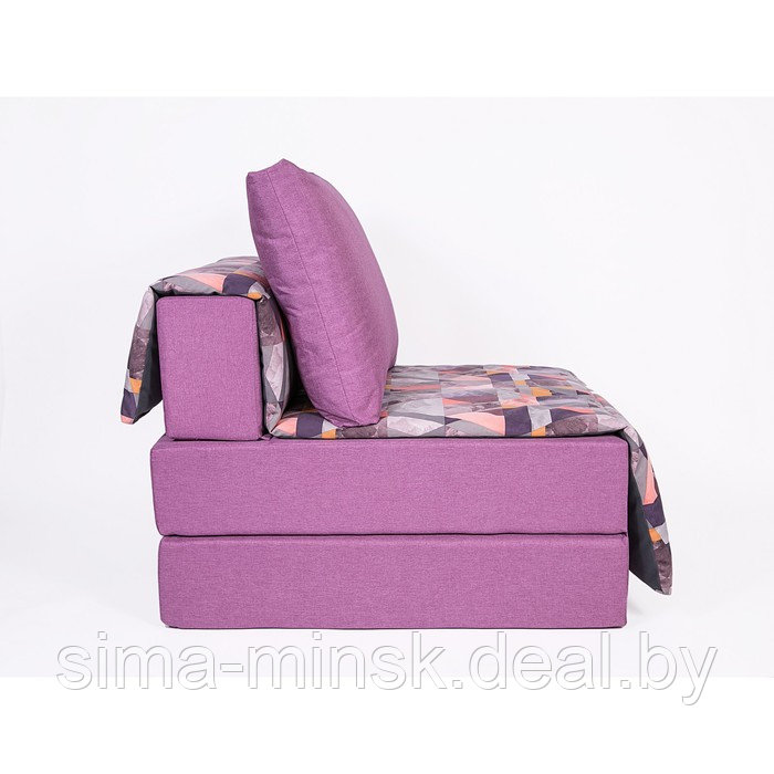 Кресло-кровать «Харви» с накидкой-матрасиком, размер 75×100 см, цвет сиреневый, манговый - фото 3 - id-p198079226