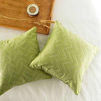 Наволочка декоративная «Сканди», размер 45х45 см, цвет зеленый