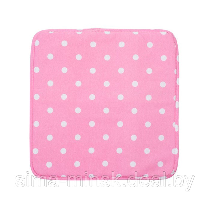 Подушка на стул Pink polka dot, размер 40х40 см, цвет розовый - фото 1 - id-p198073188