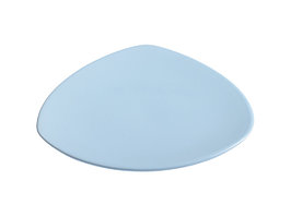 Тарелка десертная керамическая, 220 мм, треугольная, серия Трабзон, голубая, PERFECTO LINEA (Супер цена!)