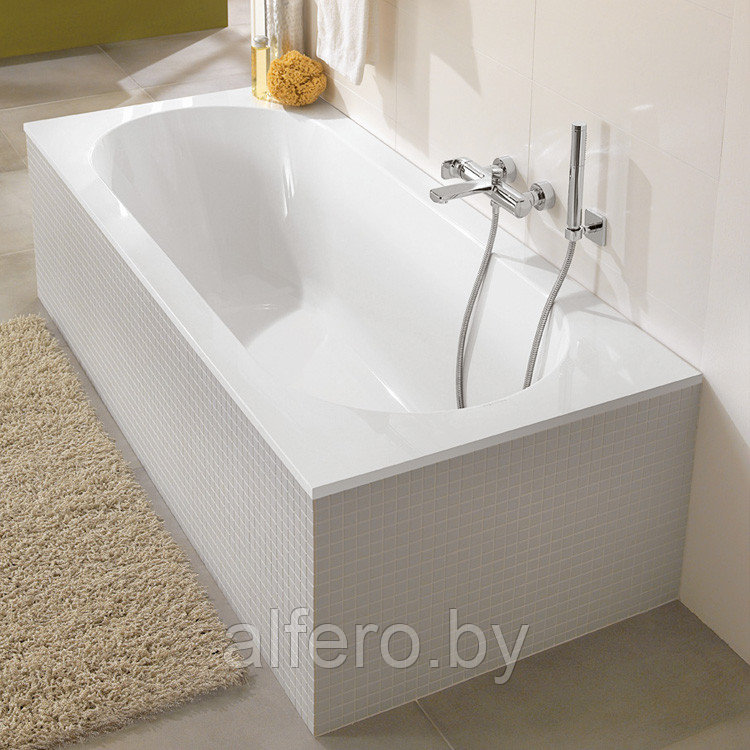 Ванна квариловая Villeroy&Boch Oberon 170x70, с ножками, без отв перелива, белая, UBQ177OBE2V-01 - фото 2 - id-p198091582