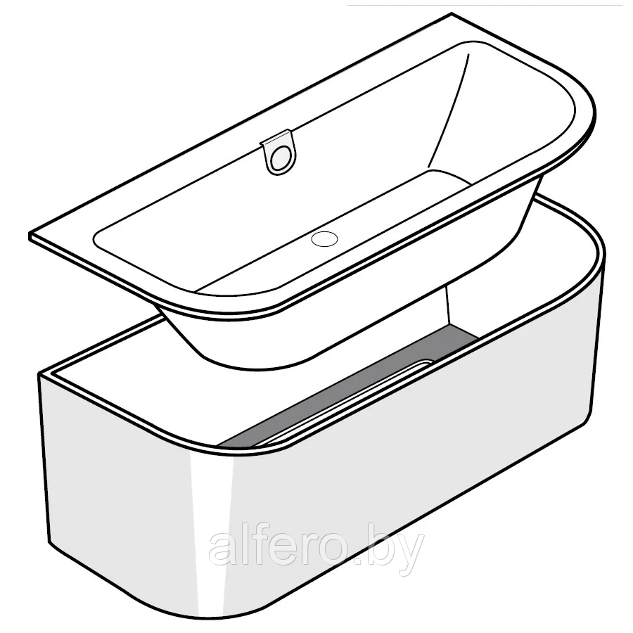 Ванна квариловая Villeroy&Boch Oberon 2.0 180x80, UBQ180OBR9CD00V-01 - фото 6 - id-p198091586