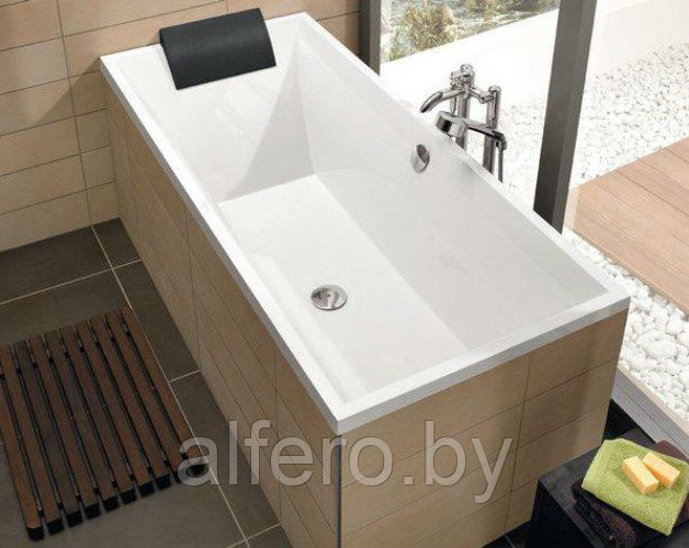 Ванна квариловая Villeroy&Boch Squaro 180x80, с ножками, белая, UBQ180SQR2V-01 - фото 5 - id-p198091589