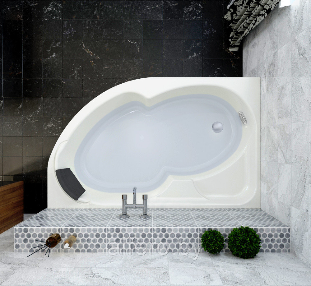 Акриловая ванна Lavinia Boho Grance Hill 370317PR / 170*105 см (правая; с мягким силиконовым подголовником - фото 1 - id-p198091663