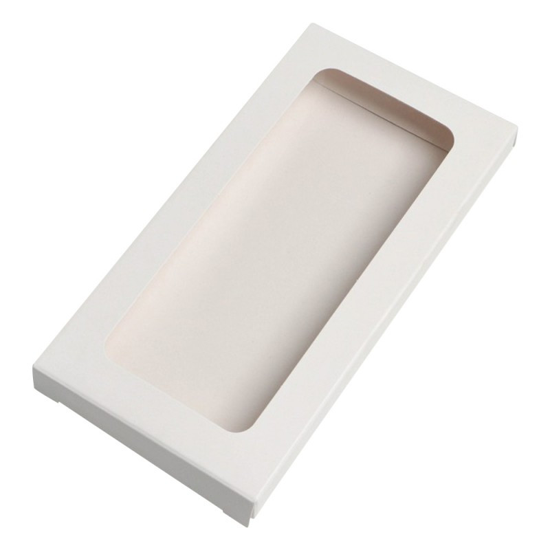 Коробка для шоколадной плитки Chocolate Window White с окном белая, 160х80х15мм - фото 2 - id-p198096593