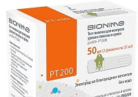 Тест-полоски для глюкометра Bionime PT 200 (50шт