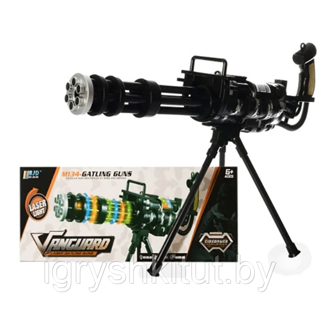 Игрушечный шестиствольный пулемет Гатлинга свет, звук - фото 1 - id-p198173896