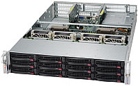 Сервер Supermicro 6028U Xeon 2x E5-2690v4 192Gb DDR4 2133P 12x noHDD 3.5" RAID AOC-S3008L-H8E, 2*PSU 1000W