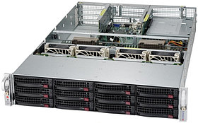 Сервер Supermicro 6028U Xeon 2x E5-2690v4 192Gb DDR4 2133P 12x noHDD 3.5"  RAID AOC-S3008L-H8E, 2*PSU 1000W