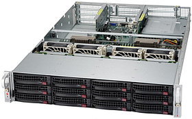 Сервер Supermicro 6028U Xeon 2x E5-2670v3 192Gb DDR4 2133P 12x noHDD 3.5"   RAID AOC-S3008L-H8E, 2*PSU 1000W