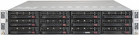 Сервер Supermicro 6028TR-HTR Xeon 8x E5-2660v3 256Gb 2133P DDR4 12x noHDD3.5" SATA/SSD  RAID C612, 2*PSU 1600W