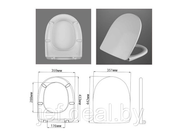 Сиденье для унитаза с крышкой "AVN SD 01u" АВН SD01u, фото 2