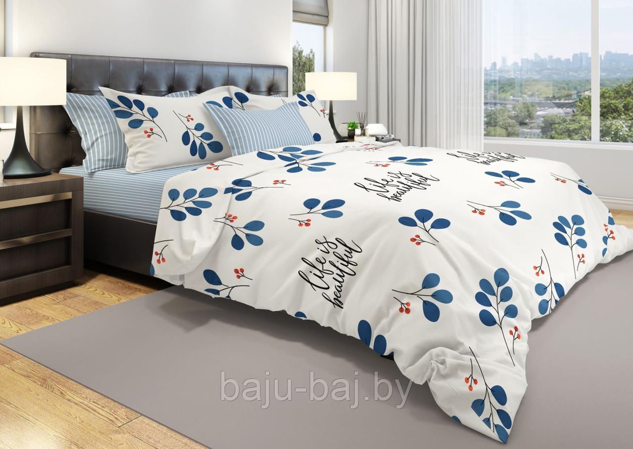 Комплект полуторного постельного белья из бязи, производство Барановичи - фото 1 - id-p77108395