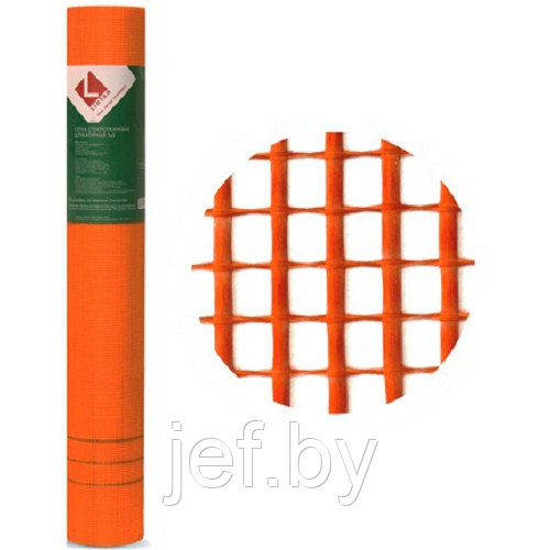 Стеклосетка штукатурная 5х5, 1мх50м, 160, оранжевая, DIY (разрывная нагрузка 1300Н/м2) LIHTAR 4814273000744 - фото 2 - id-p198183813