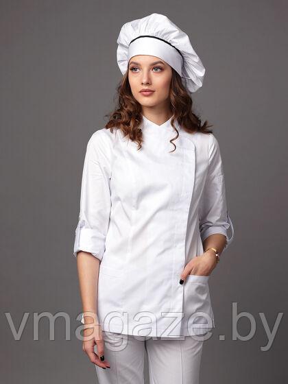 Китель поварской, шеф-повара, женский (цвет белый) - фото 1 - id-p198303381
