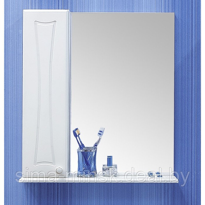 Шкаф-зеркало Карина 50, левый 14 см х 51 см х 70 см - фото 1 - id-p198305352
