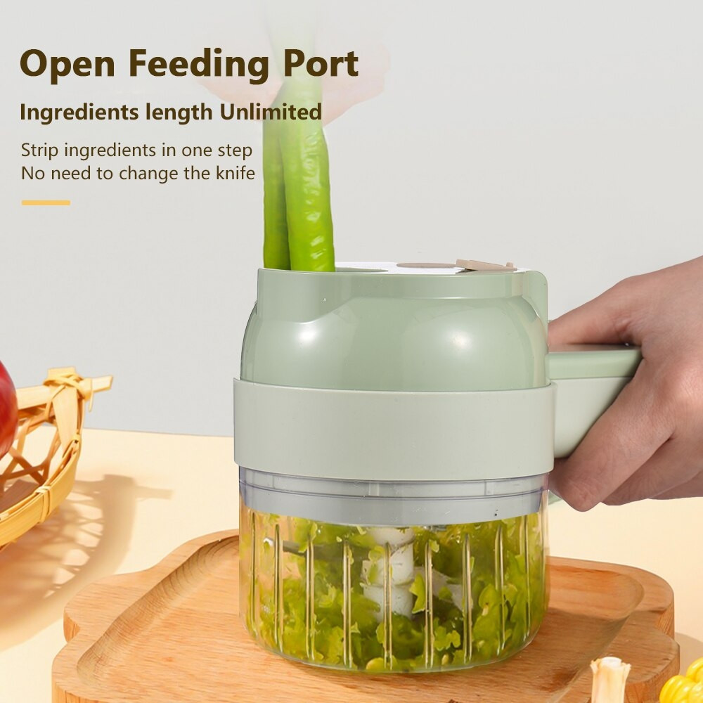 Многофункциональный ручной чоппер для измельчения овощей и зелени FOOD CHOPPER 4 в 1 (блендер,овощерезка, - фото 2 - id-p197923015