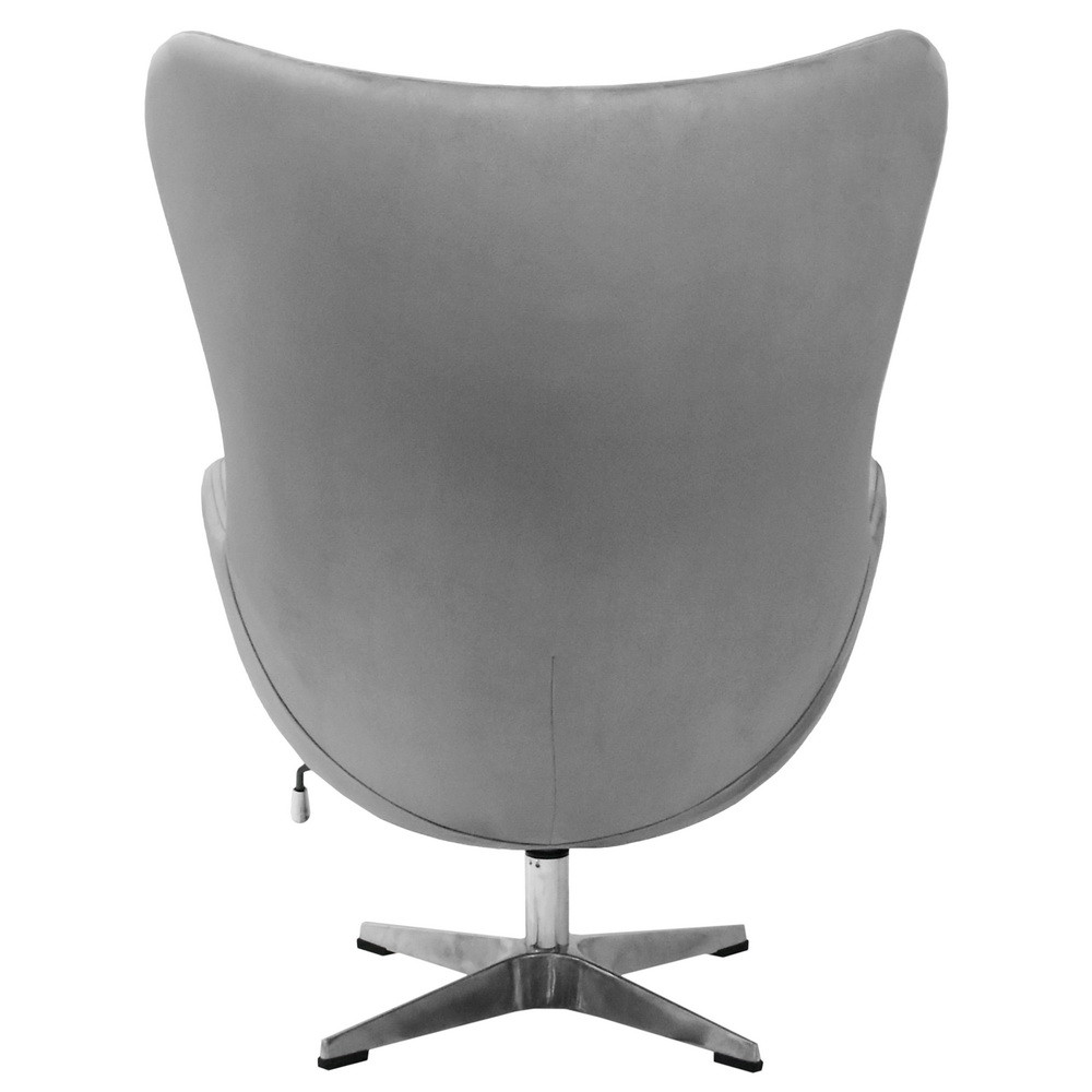 Кресло EGG STYLE CHAIR серый, искусственная замша - фото 6 - id-p197497071