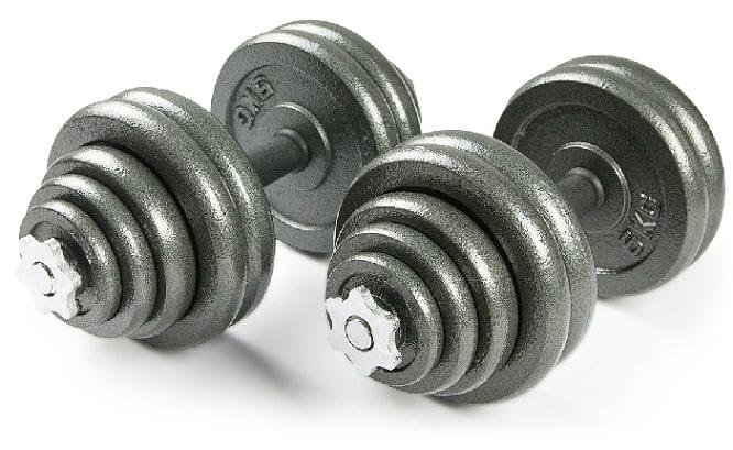 Набор металлических гантелей 2*30 кг Atlas Sport